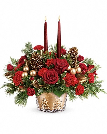 Teleflora's Festive Glow Centerpiece