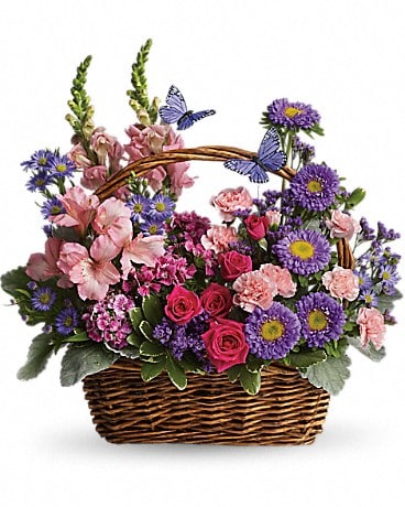 Country Basket Blooms Basket Arrangement