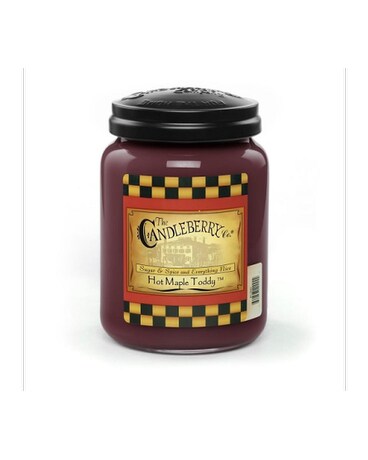 Candleberry Candle size, inches height and inches wide.