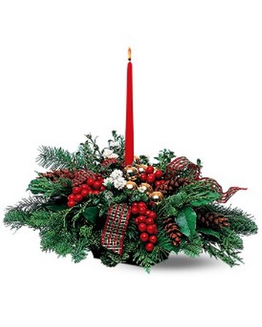 One Candle size, inches height and inches wide.