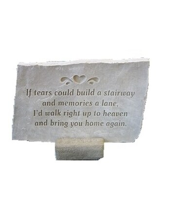 Stone & stand size, inches height and inches wide.