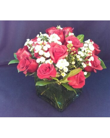 Red Roses size, inches height and inches wide.