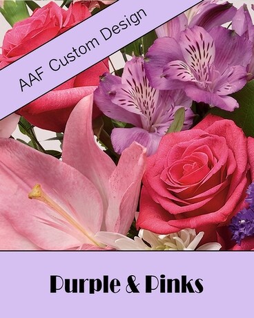 Vase Arrangement size, inches height and inches wide.
