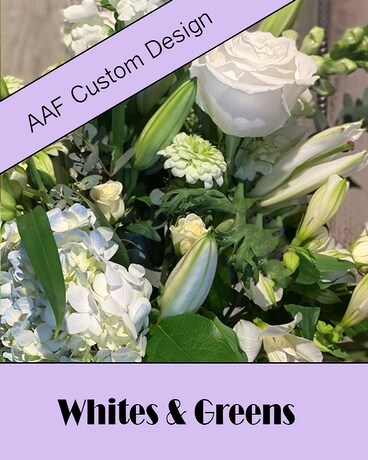 Vase Arrangement size, inches height and inches wide.