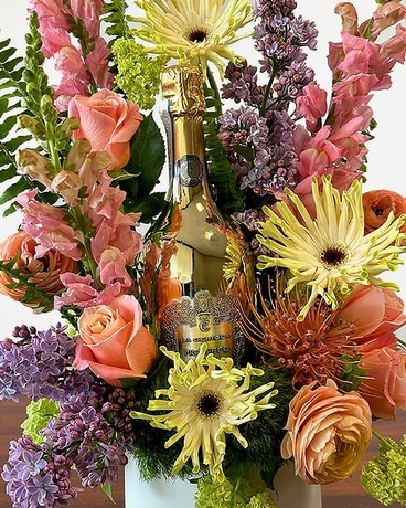 Vibrant Spring - with La Ceriola Prosecco Extra Dry Oro size, inches height and inches wide.