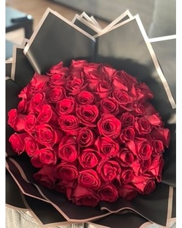 50 Roses size, inches height and inches wide.