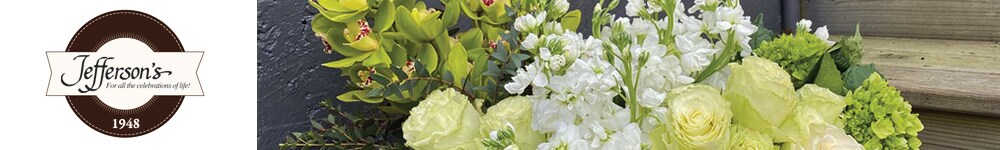 Flower arrangements by Jefferson's Florist.