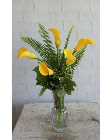As Shown - 5 Stems size, inches height and inches wide.