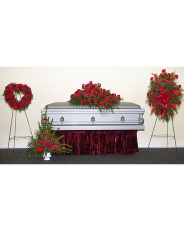 Premium - Full Casket Spray size, inches height and inches wide.