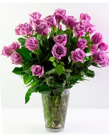 Lavender Roses size, inches height and inches wide.