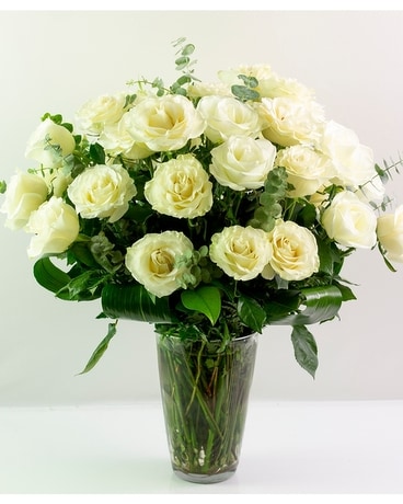White Roses size, inches height and inches wide.