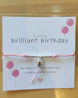 Brilliant Birthday Kids Bracelet size, inches height and inches wide.