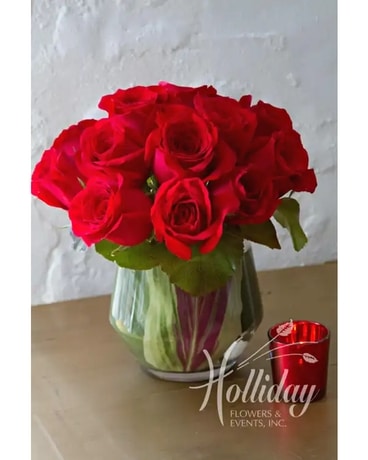 Red Roses size, inches height and inches wide.