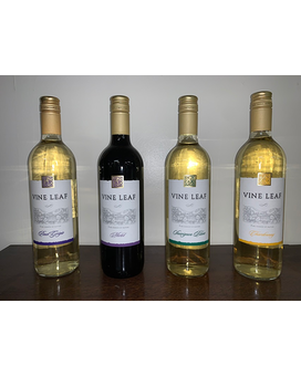 Pinot Grigio size, inches height and inches wide.