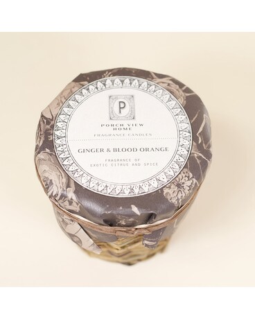 Ginger & Blood Orange (Exotic citrus & spice) size, inches height and inches wide.