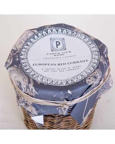 European Red Currant (savory blend of herbs & tart red currants) size, inches height and inches wide.