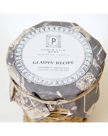 Gladys' Recipe (Grandma's nostalgic baking spice blend) size, inches height and inches wide.
