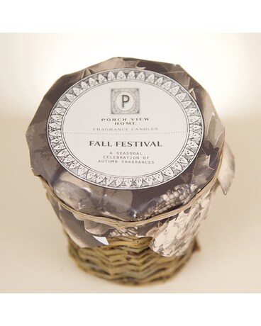 Fall Festival (Seasonal celebration of fall fragrances) size, inches height and inches wide.