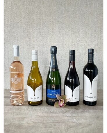 Gift Set and Champagne size, inches height and inches wide.