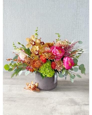 Floral Arrangement Only size, inches height and inches wide.