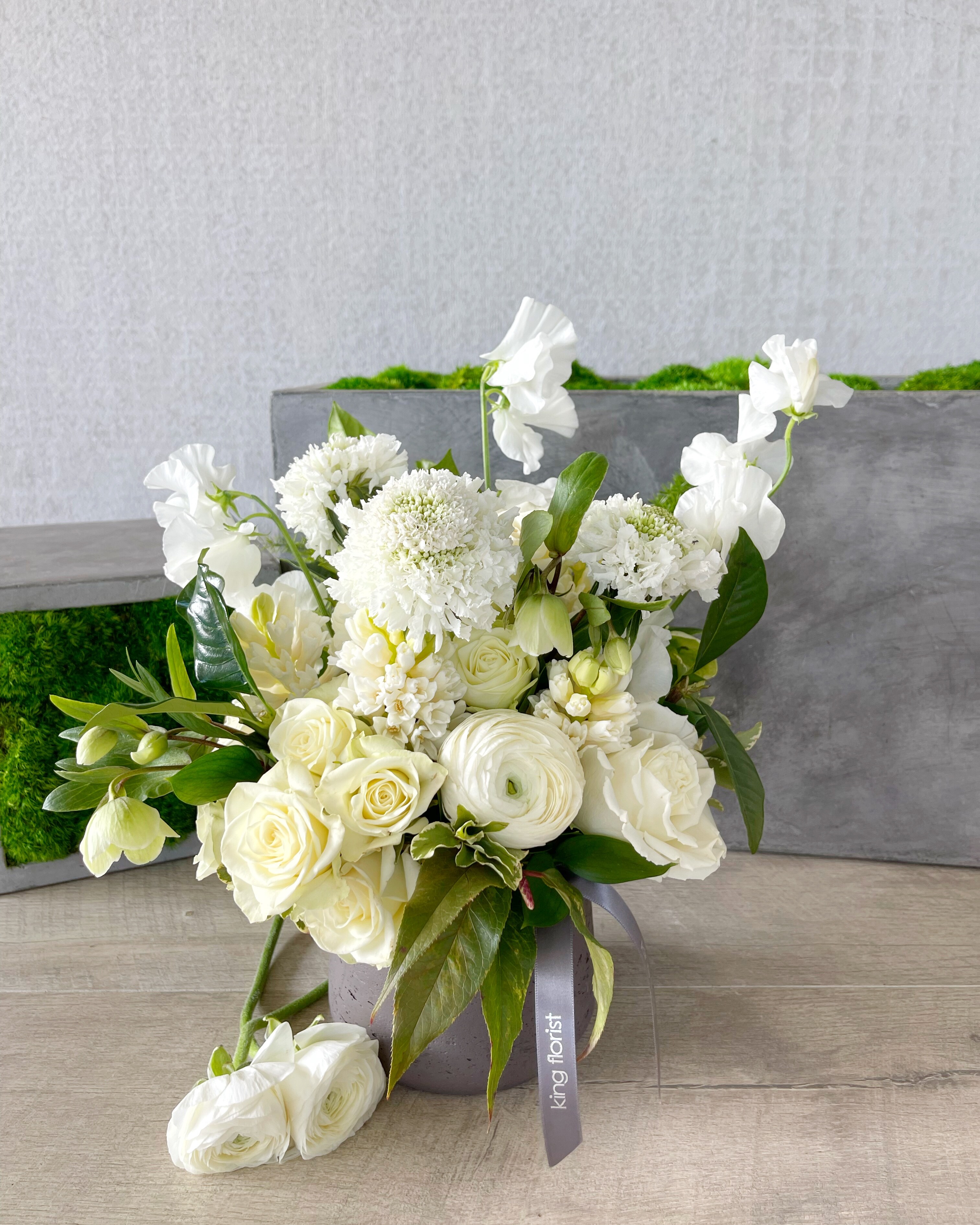 Floral Arrangement Only size, 10 inches height and 10 inches wide.