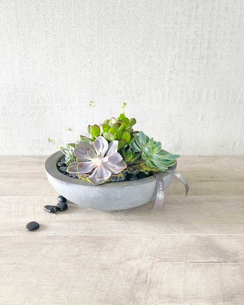 Floral Arrangement Only size, 8 inches height and 12 inches wide.