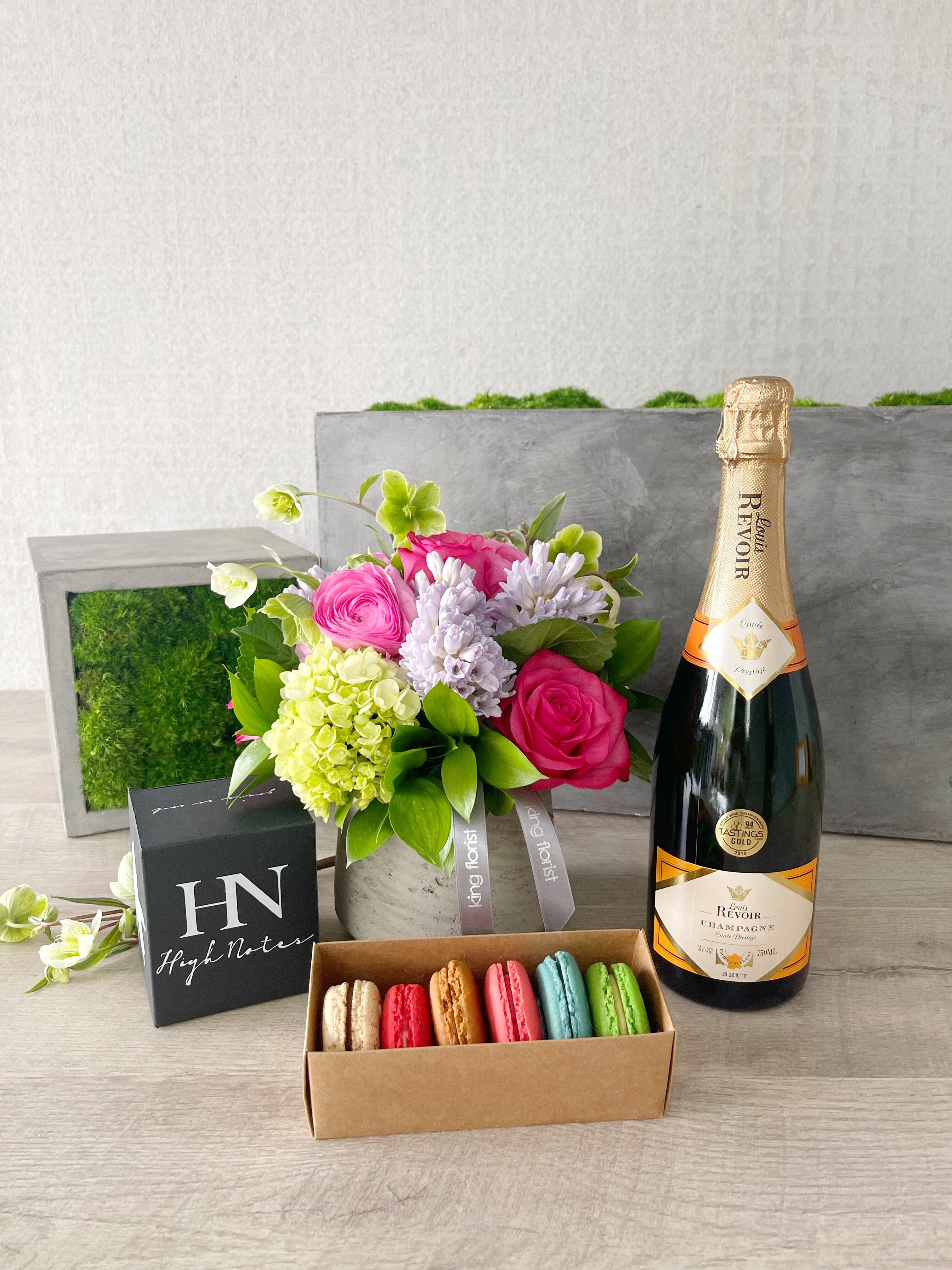 Floral Arrangement and All Ad-On's Mentioned Above size, inches height and inches wide.
