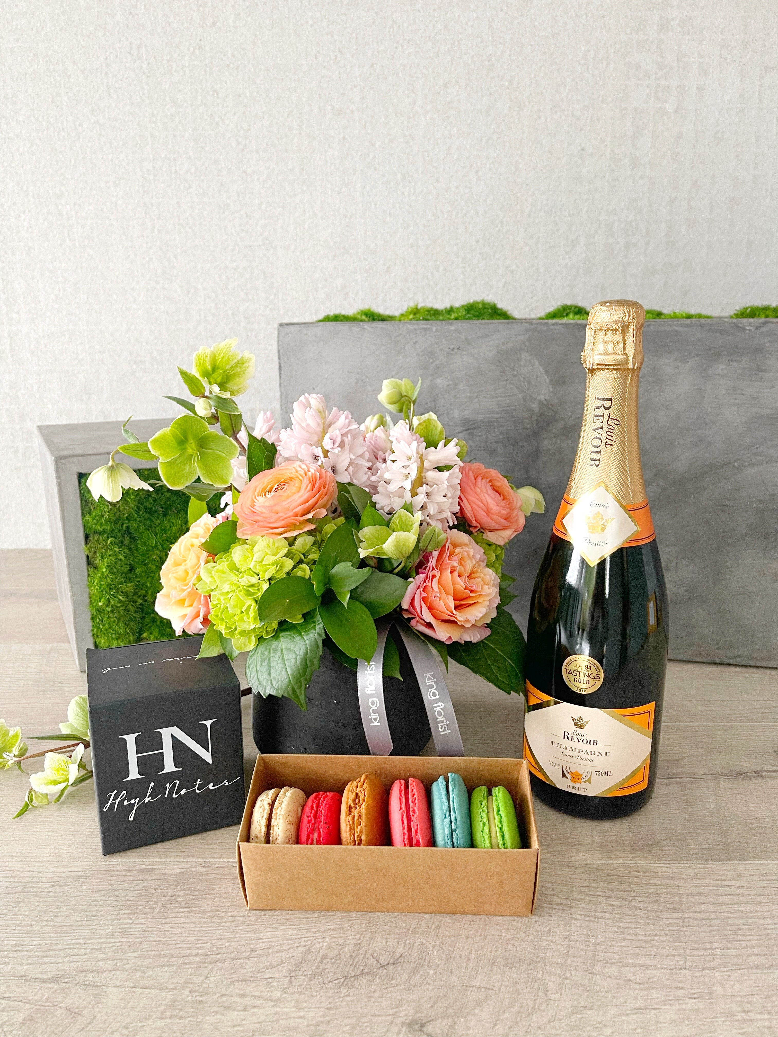 Floral Arrangement and All Ad-On's Mentioned Above size, inches height and inches wide.