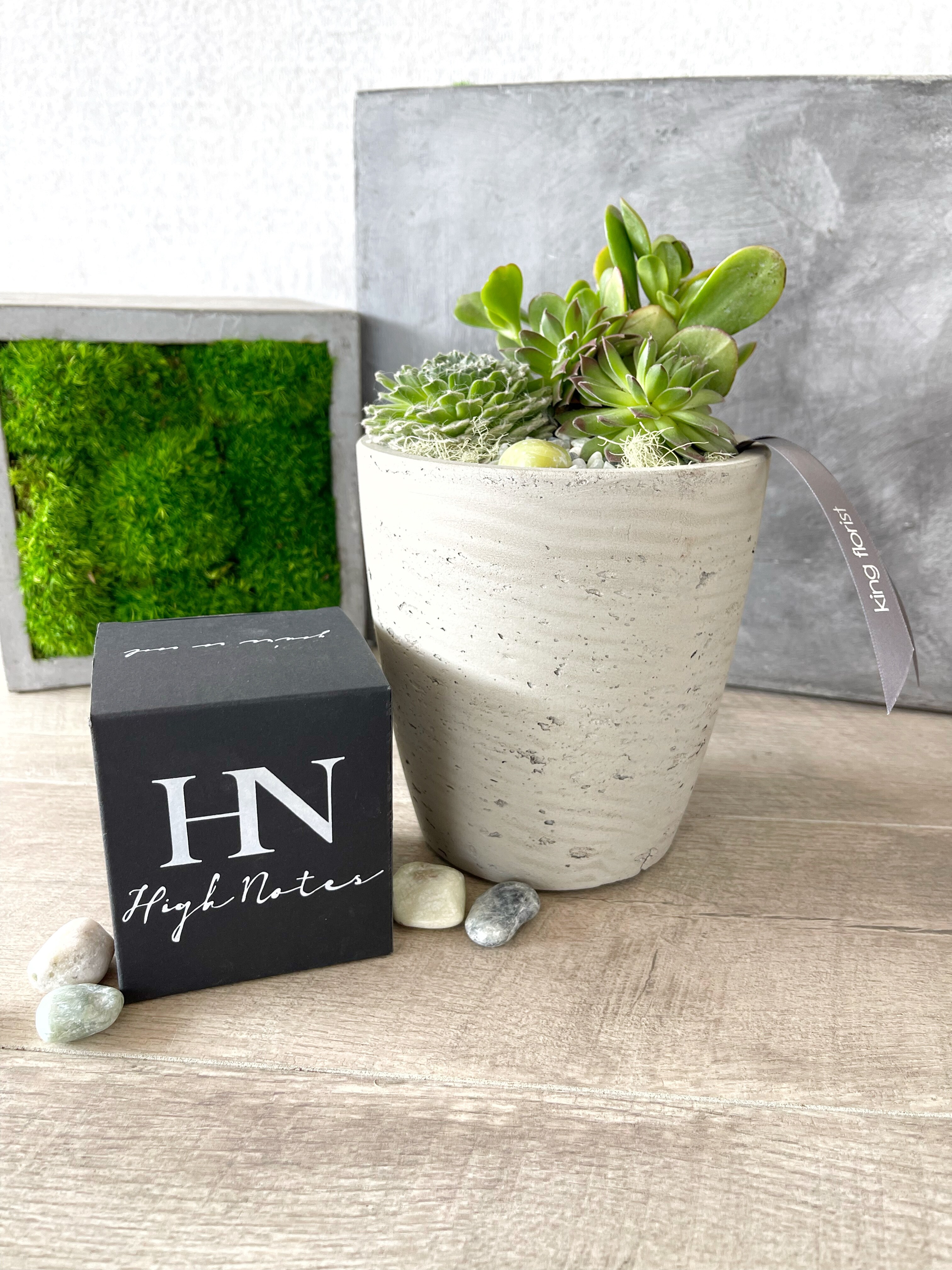 Garden and Candle size, inches height and inches wide.