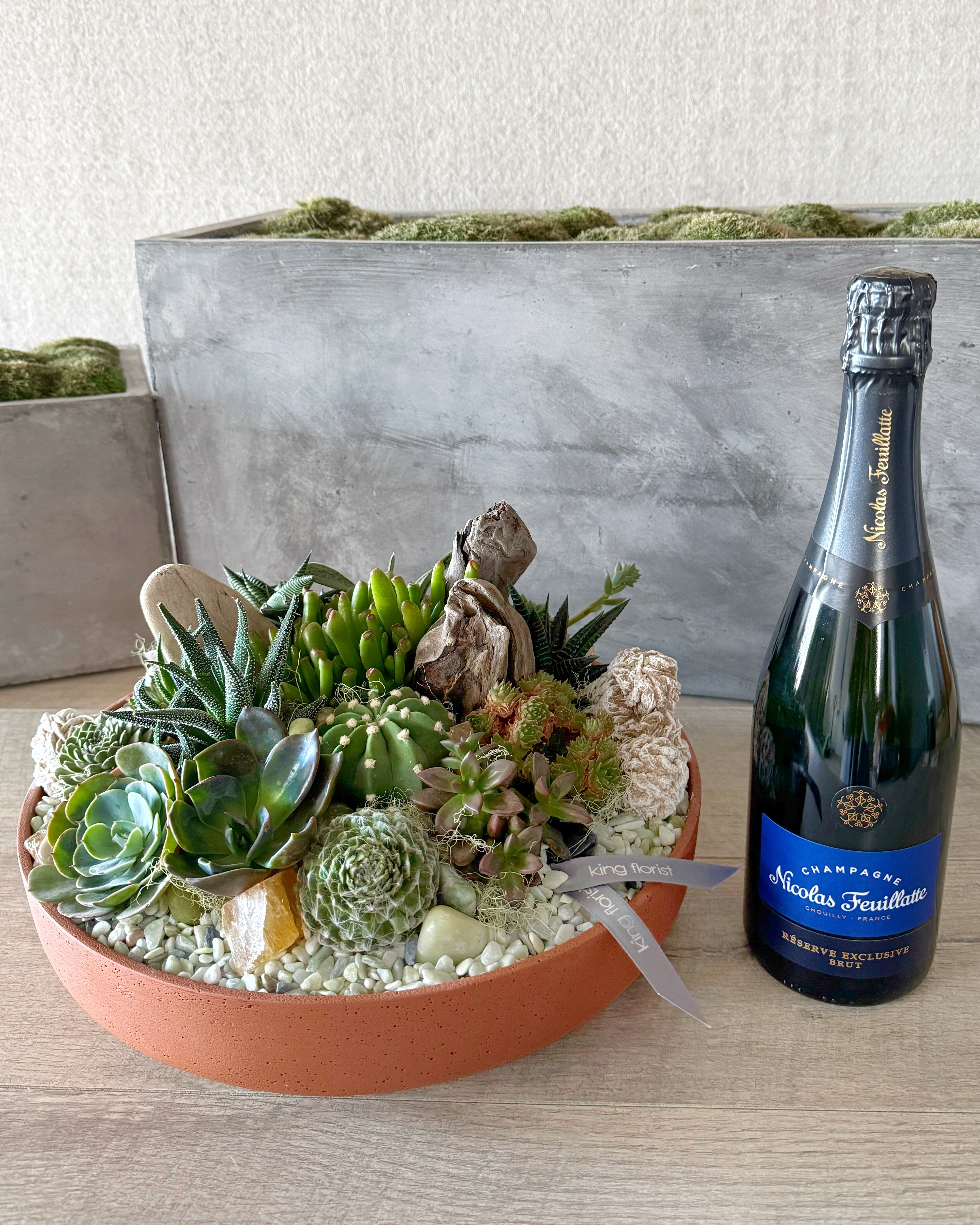 Garden and Champagne size, inches height and inches wide.