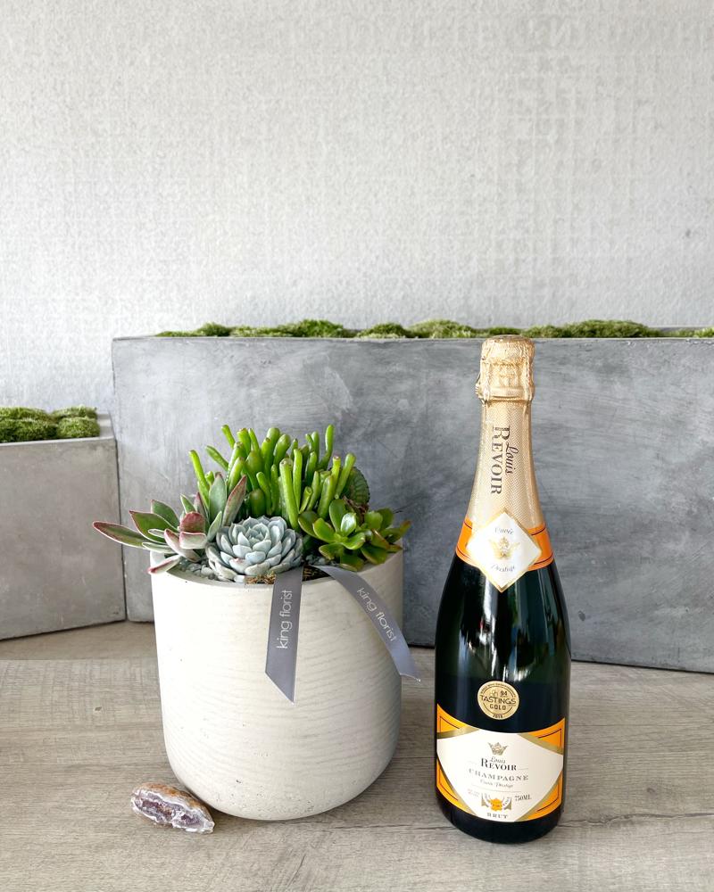 Garden and Champagne size, inches height and inches wide.