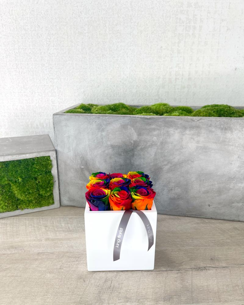 Floral Arrangement Only size, 6 inches height and 6 inches wide.
