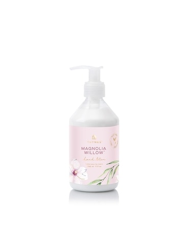 Magnolia Willow Lotion size, inches height and inches wide.