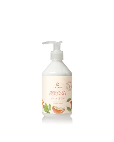 Mandarin Coriander Lotion size, inches height and inches wide.