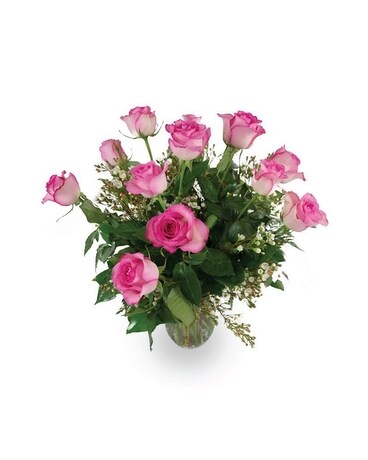 Pink size, inches height and inches wide.