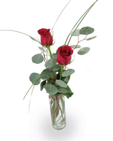 2 Roses size, inches height and inches wide.