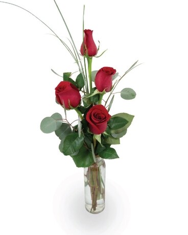 4 Roses size, inches height and inches wide.