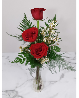 1 Rose size, inches height and inches wide.