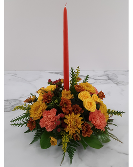 With Candles size, inches height and inches wide.