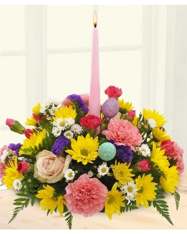 Double Candle size, inches height and inches wide.