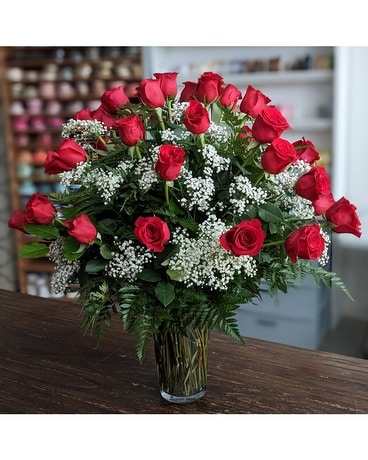 36 Red size, inches height and inches wide.