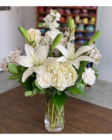 White Tall Sm size, inches height and inches wide.