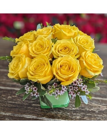 12 roses size, inches height and inches wide.