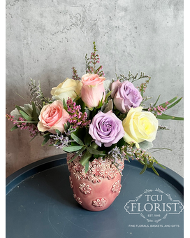 Standard size, 12 inches height and 10 inches wide.