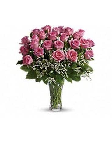 24 Roses Add Color in Special Instructions size, inches height and inches wide.