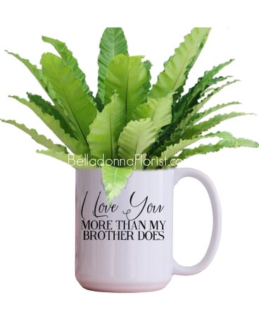 Mug with Green Plant size, inches height and inches wide.