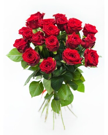 24 Stems of Roses size, inches height and inches wide.