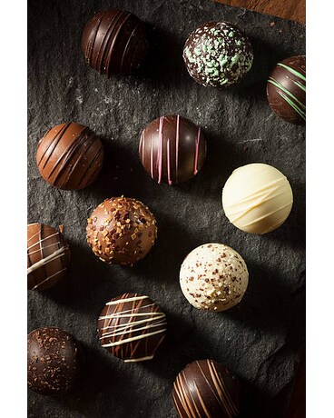 20 Truffles size, inches height and inches wide.