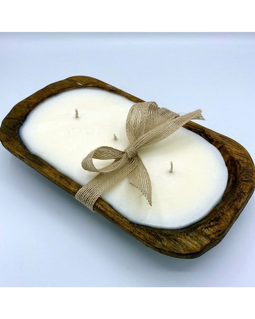 Small Oval 3 wick size, inches height and inches wide.