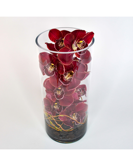 As Shown-Burgundy size, 14 inches height and 6 inches wide.